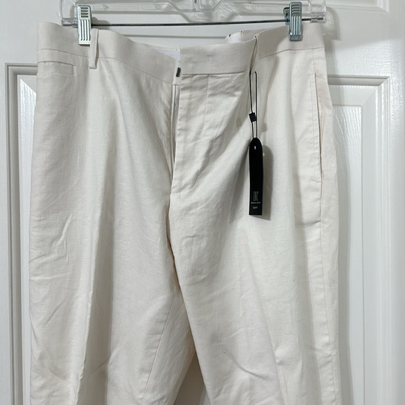NWT INC men’s linen white pure pants. - Picture 3 of 7